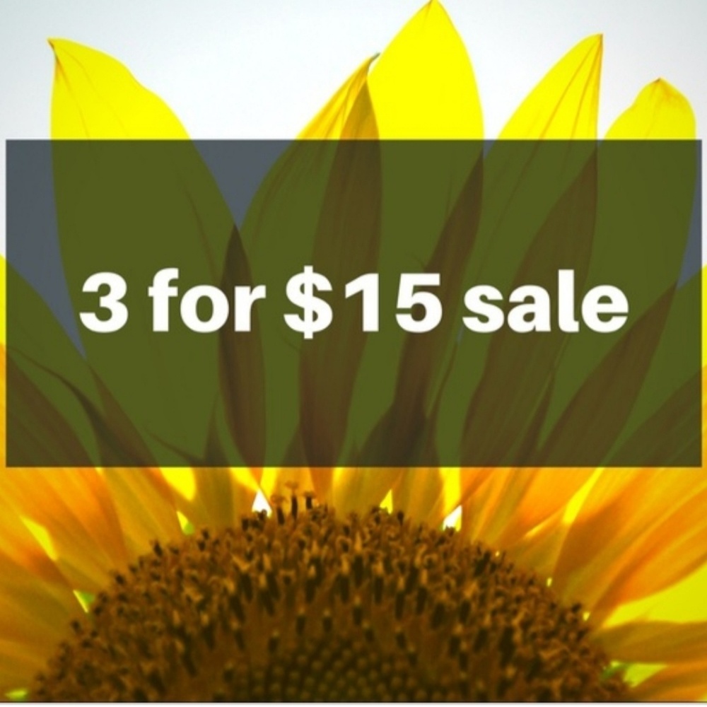 Any item $10 or less bundle 3 for $15